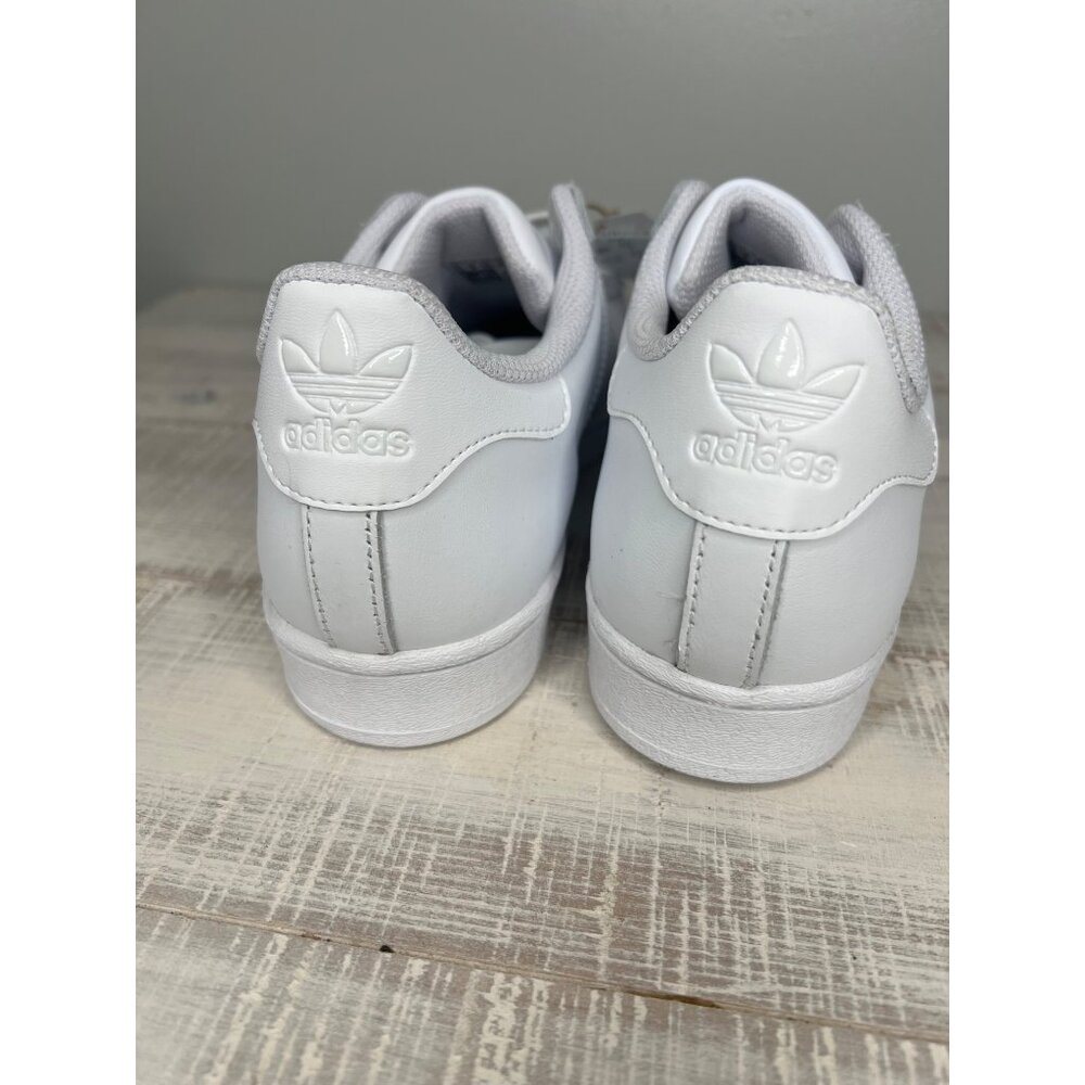 Adidas Superstar White Leather Unixes Sneaker Men's Size 6.5 Women 8 - Picture 5 of 14